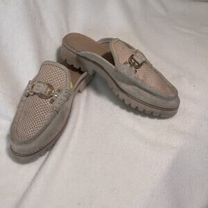 Donald J. Pliner Beige and Cream Mules